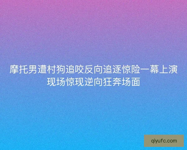 摩托男遭村狗追咬反向追逐惊险一幕上演现场惊现逆向狂奔场面 摩托男遭村狗追咬反向追逐惊险一幕上演现场惊现逆向狂奔场面